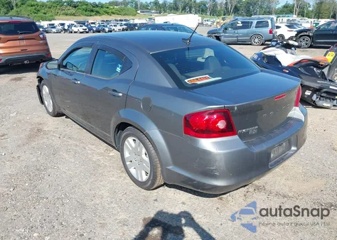 2013 Dodge Avenger Se V6 из США, поврежденный, VIN 1C3CDZAG7DN749313